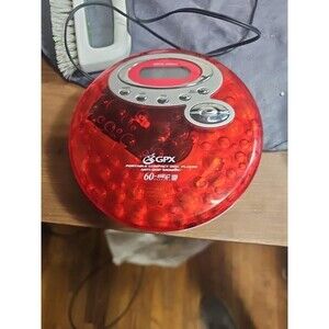 Working GPX Red CD Player CDP3154BBL 60-Second ESP Compact Portable CD Player